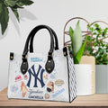 "Steal the Spotlight at Coachella with the Limited Edition V1 Leather Bag: NY Yankees x Sabrina Carpenter!"